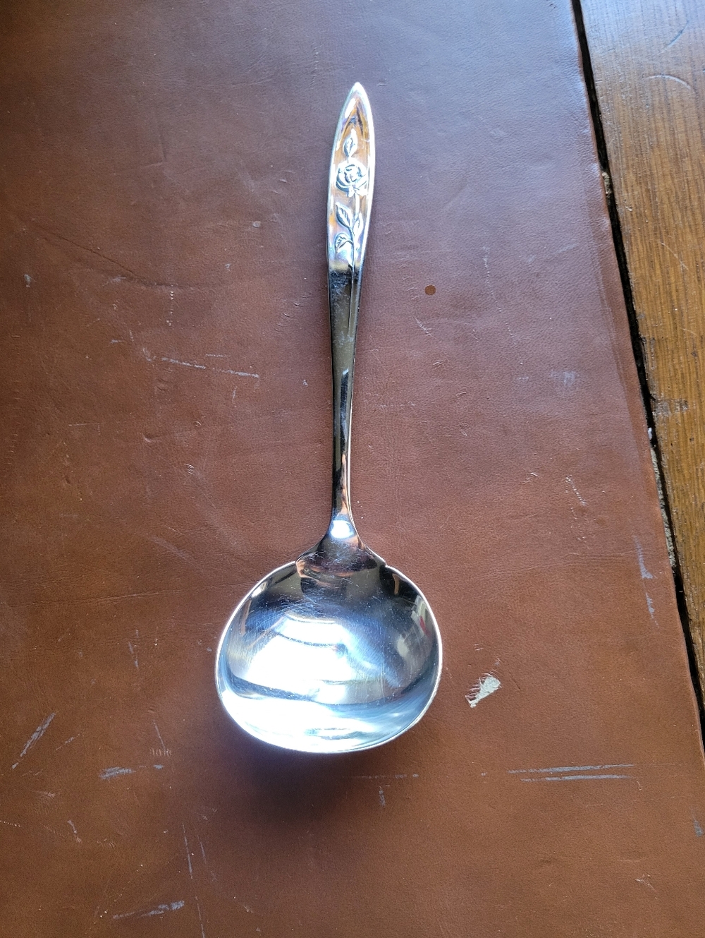 Oneida My Rose Stainless Flatware Gravy Ladle
